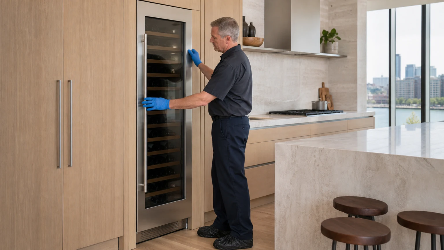 Wine cooler diagnostic visit in Williamsburg
